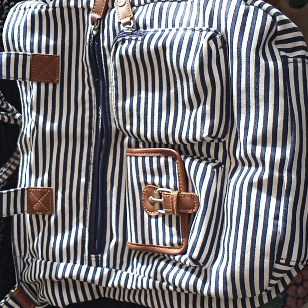 nautical handbag multiple straps for over the shoulder, or in the hand